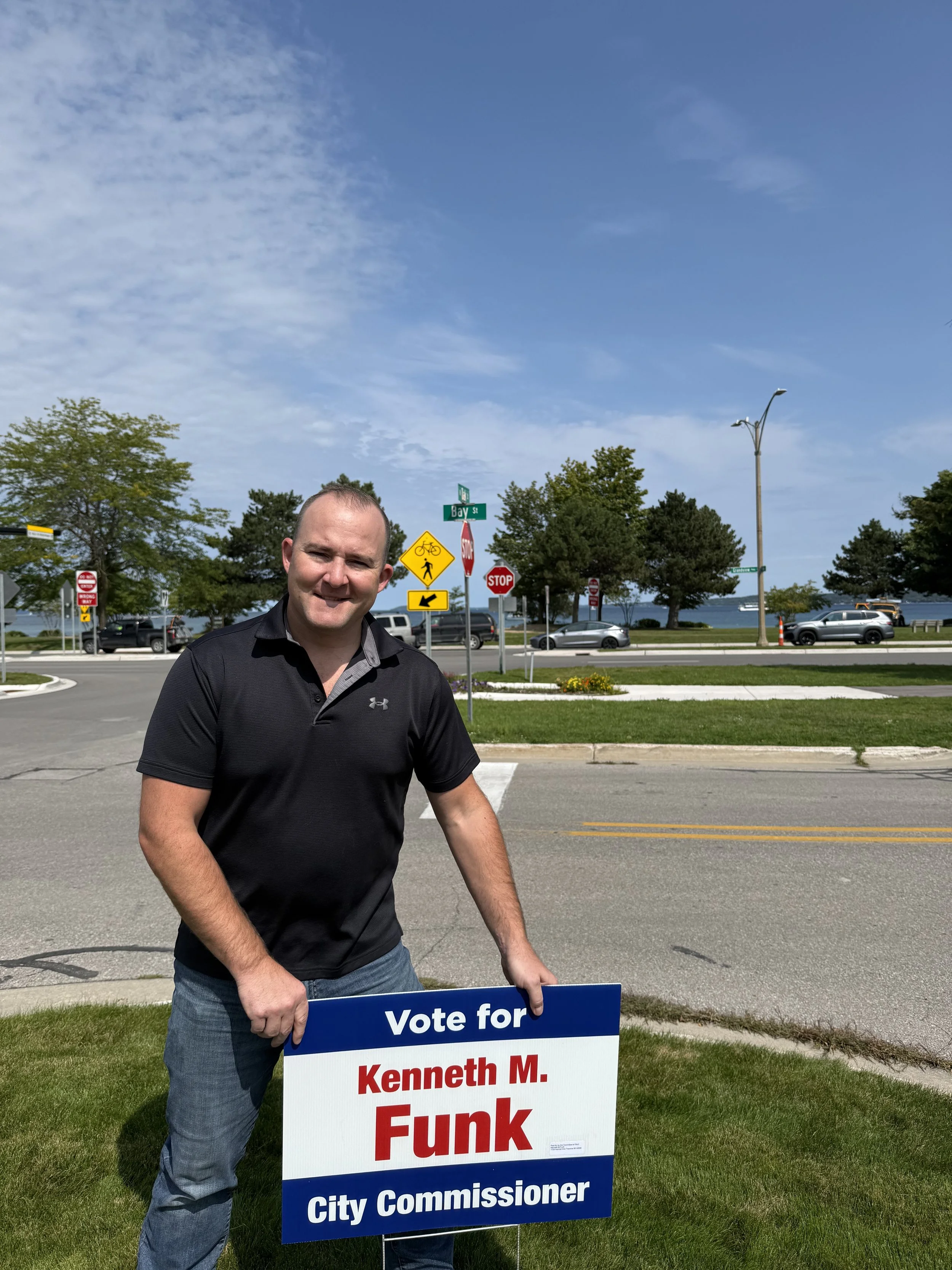 Ken Funk on Bay Street in Traverse City