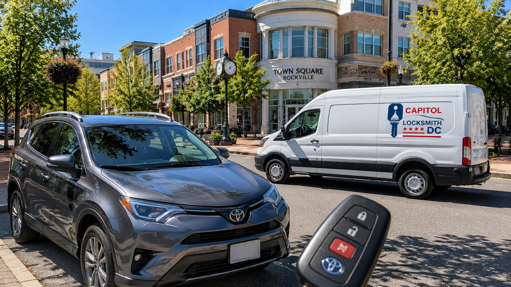 Car key fob programming Rockville MD — Capitol Locksmith DC mobile automotive locksmith service