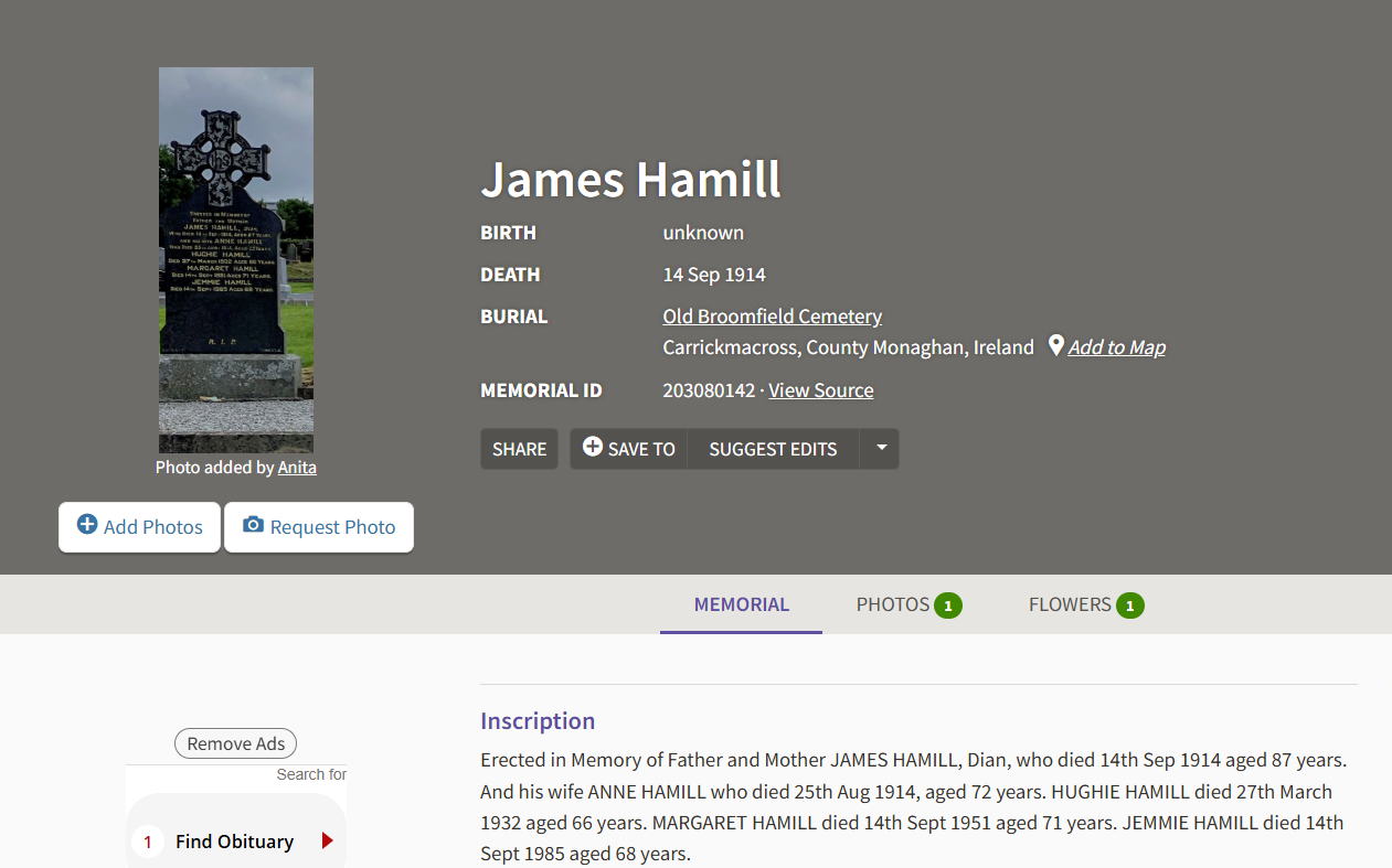 Find A Grave Memorial