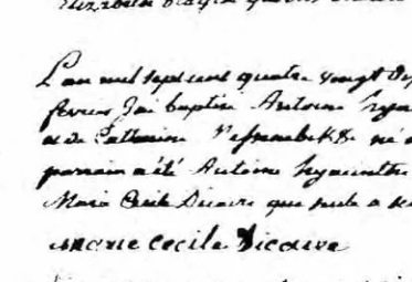 1793 Longue-Pointe parish register showing the baptisms of Guillaume and Anne Marie Catherine Grouet, children of Jacques Gruet and Catherine Mador — the earliest record where Catherine's Indigenous name was replaced with the French surname alone