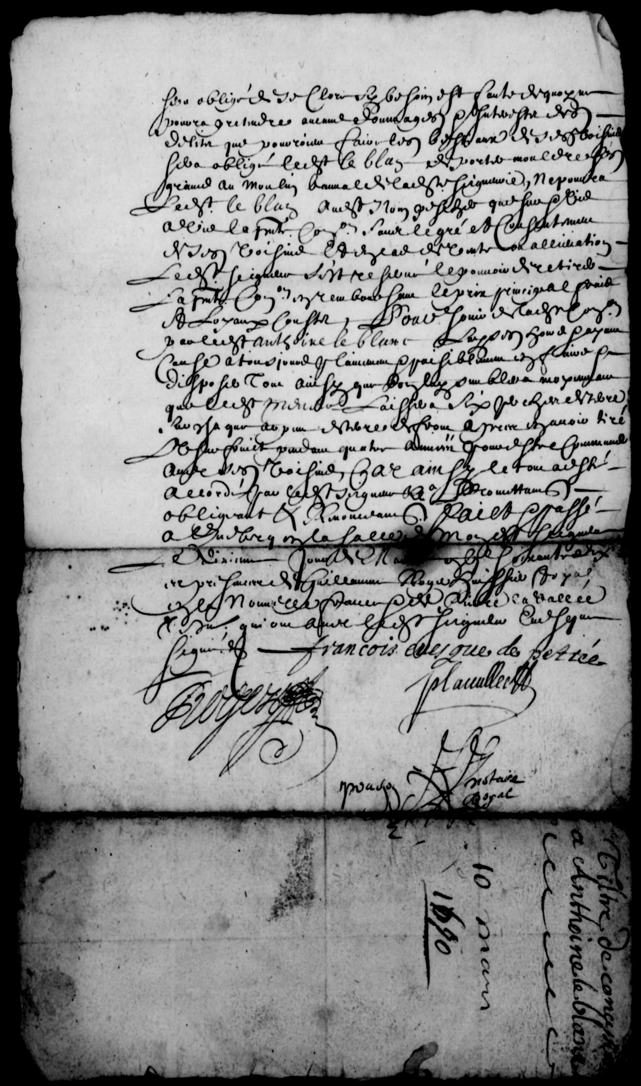 Second leaf of the 1670 concession