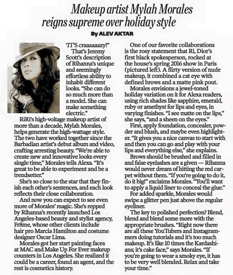 New York Post feature on Mylah Morales, December 2015