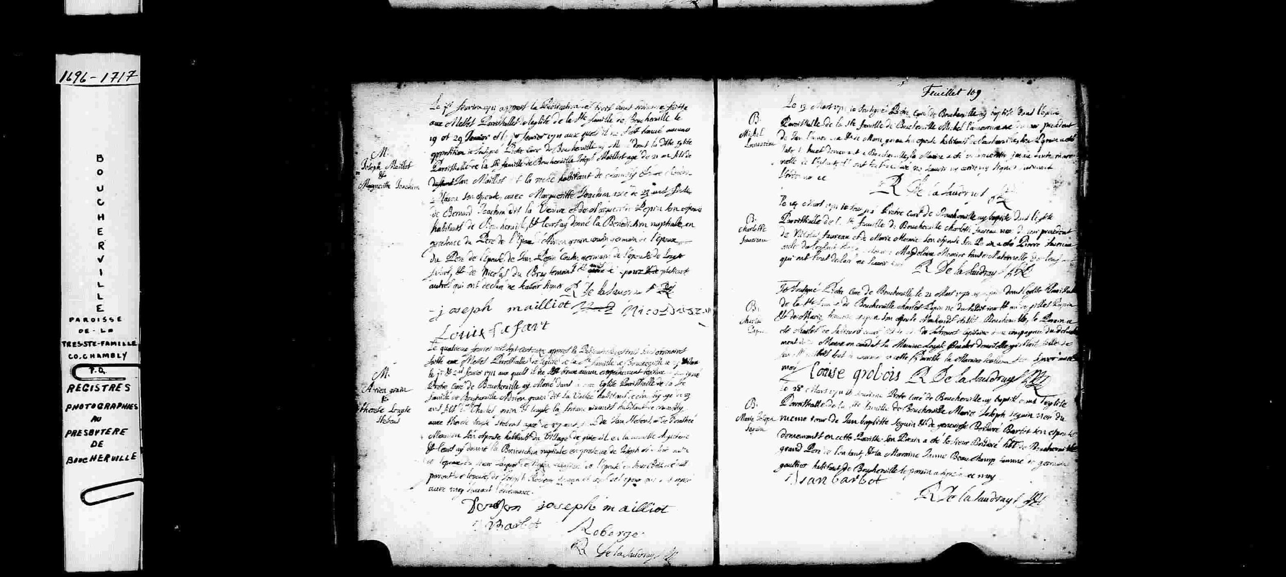 Register Baptism Marie Josèphe Séguin 1711