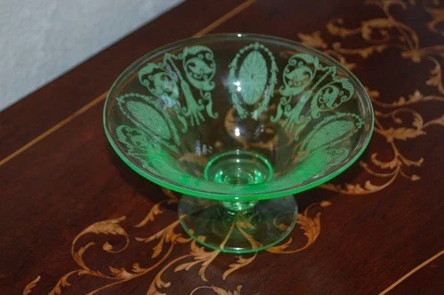 Unassuming uranium glass dish