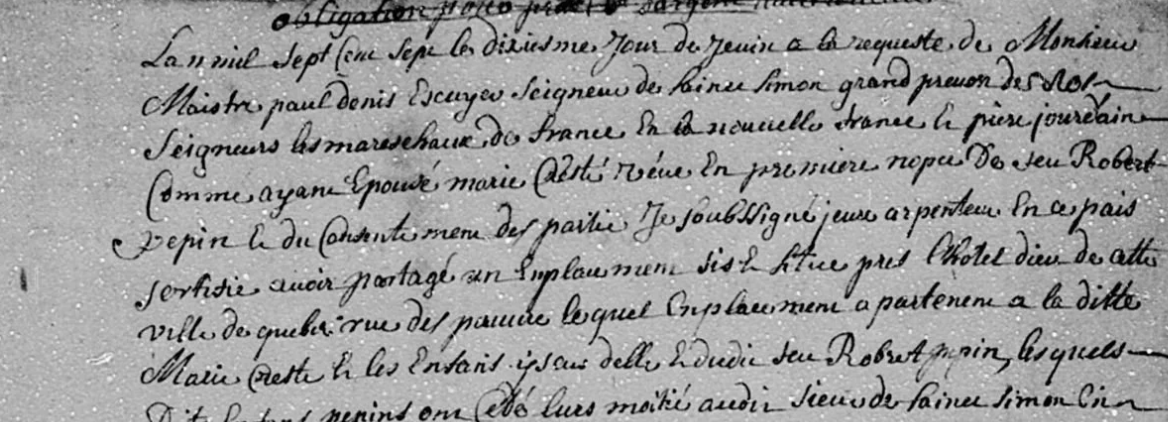 1707 Surveyor's Partition — the documentary anchor of the property continuity proof