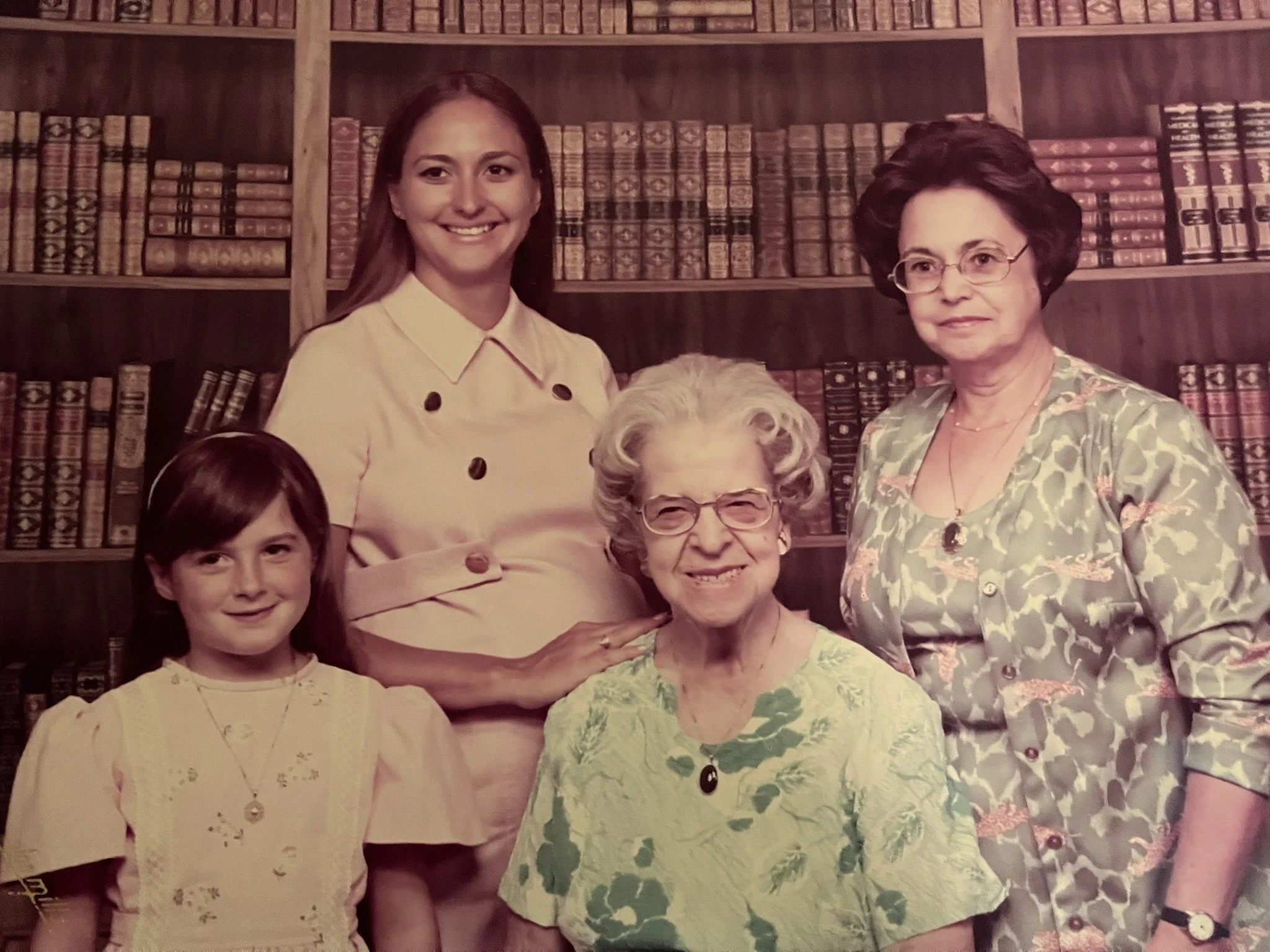 Four generations: Kelly O'Brien, Jacqueline O'Brien, Martha Castle Petras, and Catherine Veronica Olivet Castle