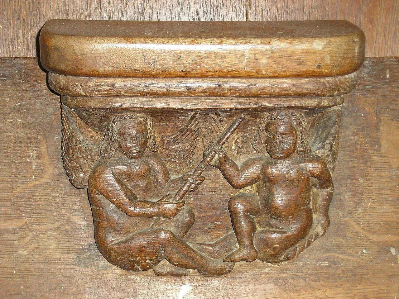 Sixteenth-century misericord at Église Saint-Martin