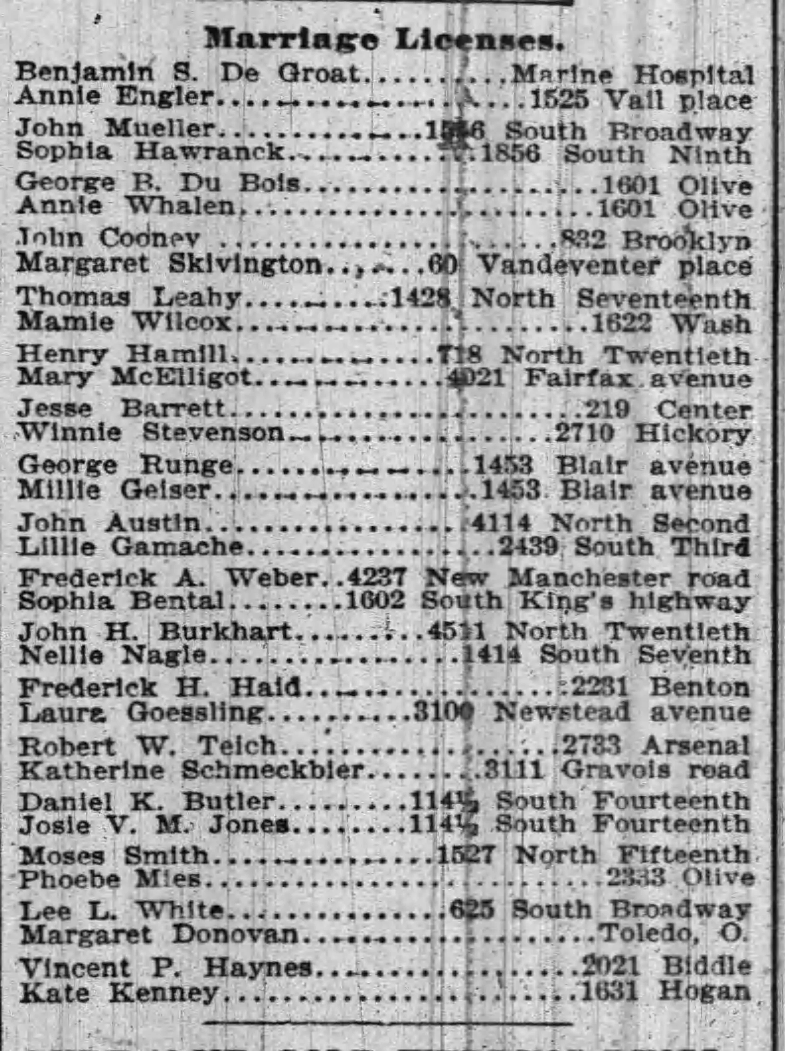 1894 Marriage License