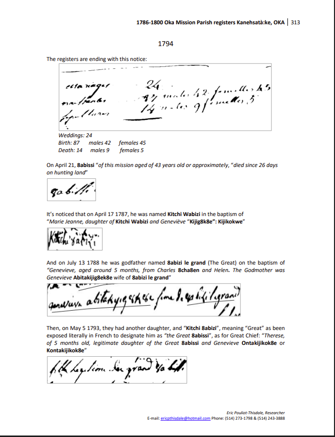 Pouliot-Thisdale page 313 Kitchiwabisi burial