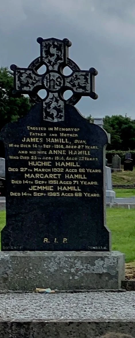 James Hamill headstone at Old Broomfield Cemetery