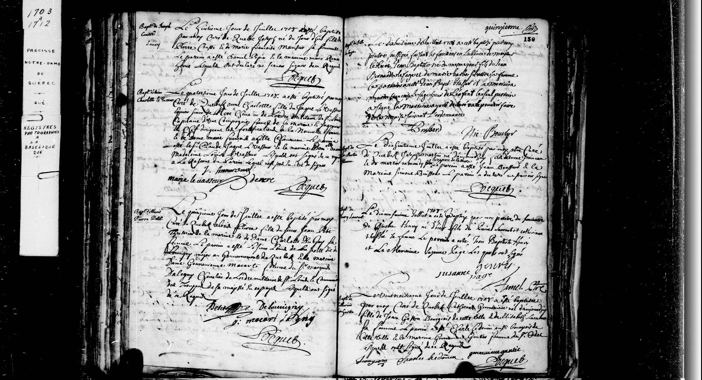 Baptism Register Jean Baptiste Lesage #3