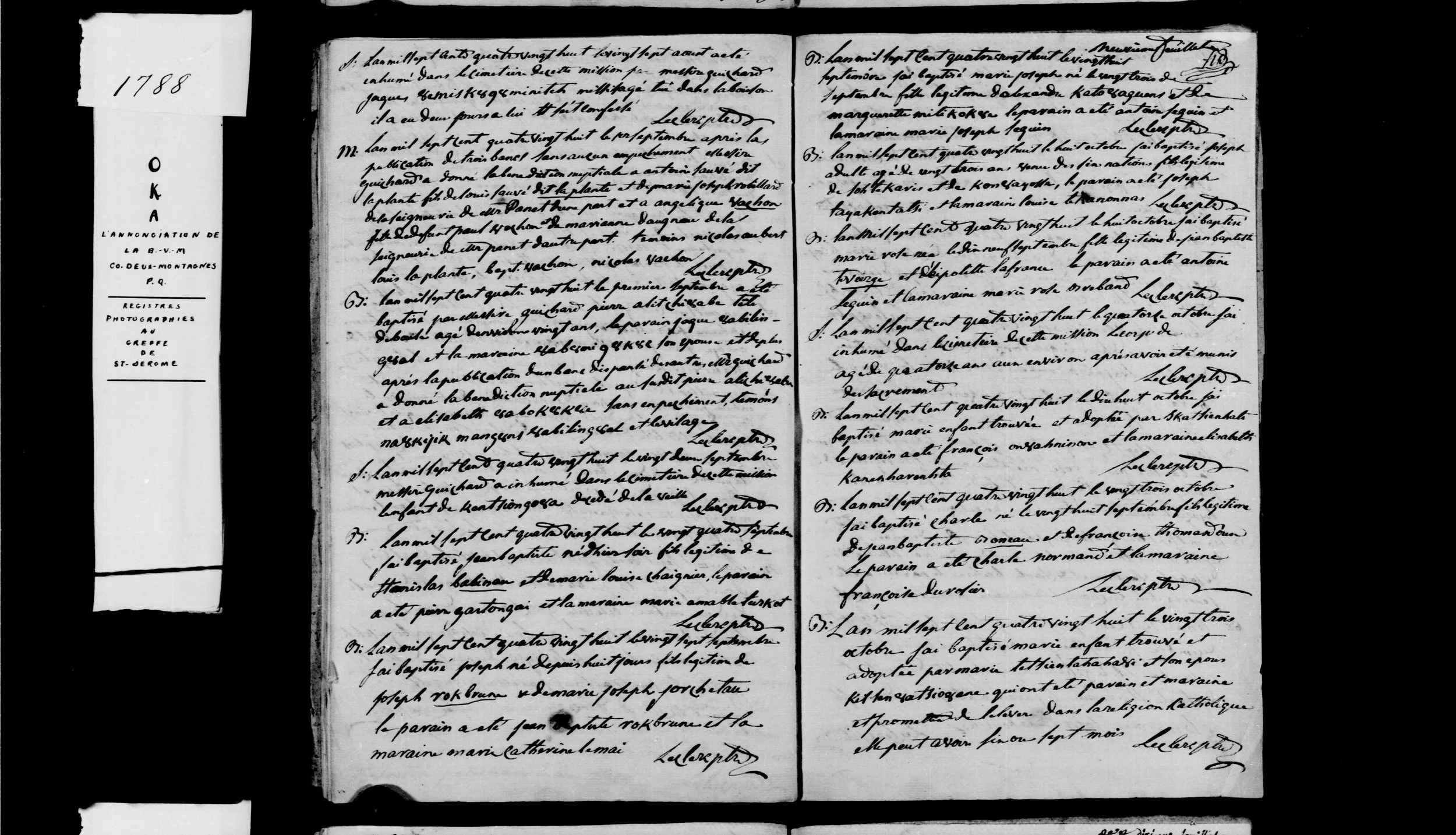 Oka, 27 September 1788