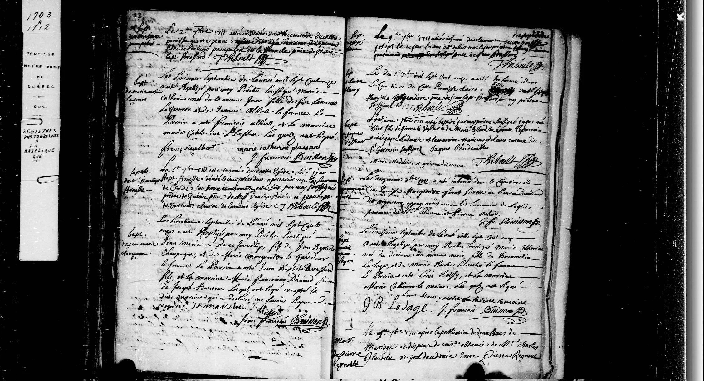 Baptism Register Marie Catherine Lesage #2