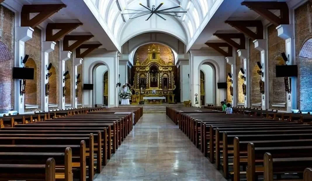 Interior of Kalibo Cathedral today, showing the Locsin-designed renovation