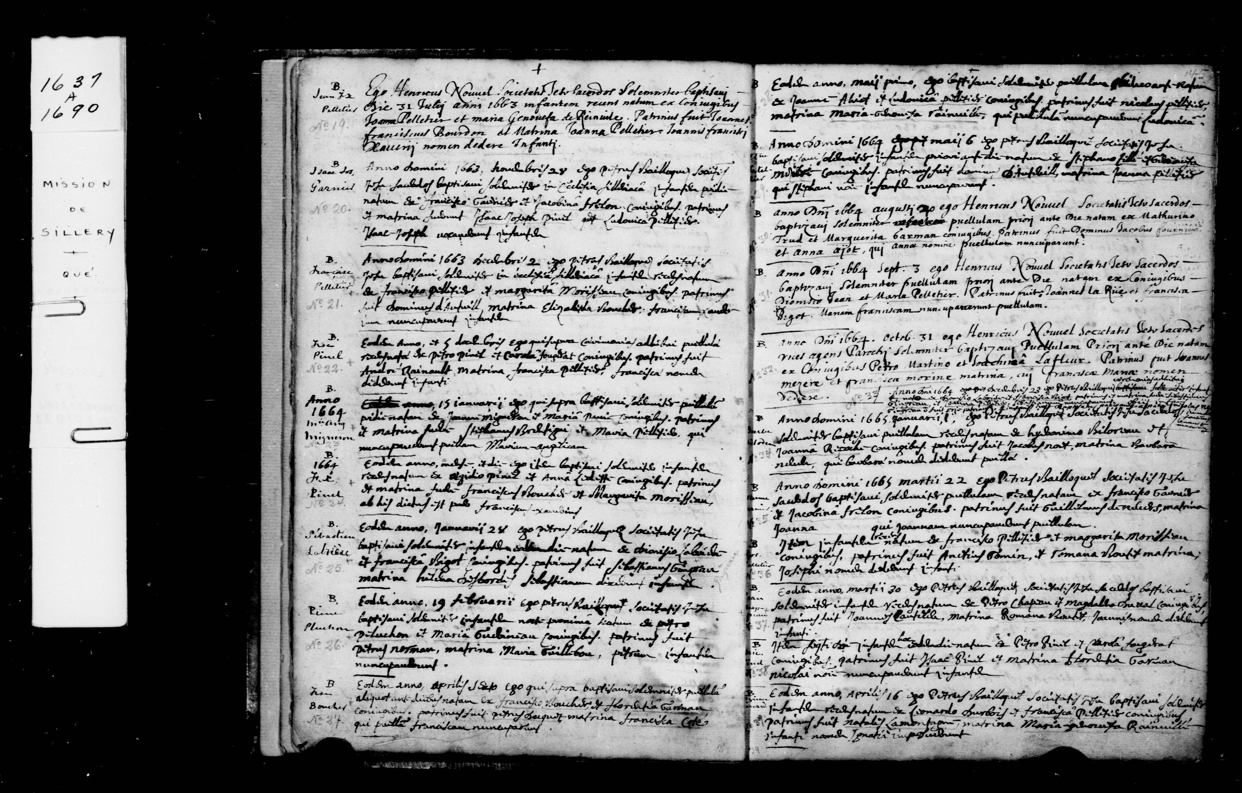 Register Baptism François Xavier Pinel