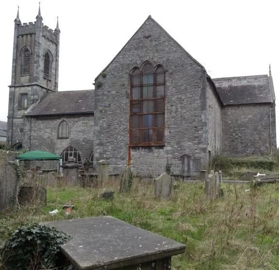 St. Mary's Church graveyard with Celtic crosses