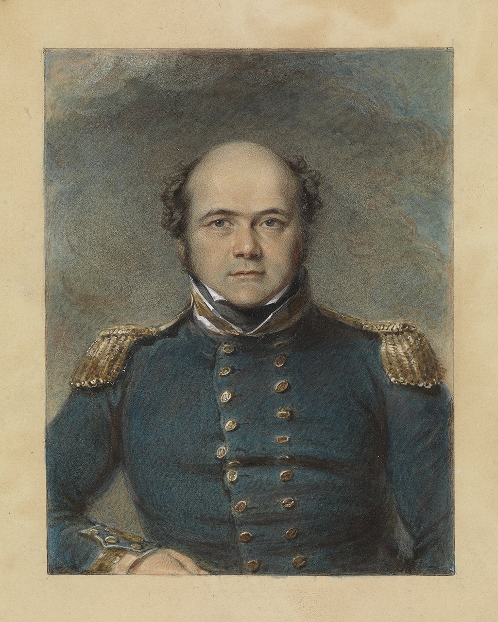 Captain Sir John Franklin, watercolour portrait drawn from life by William Derby, c. 1828-1830