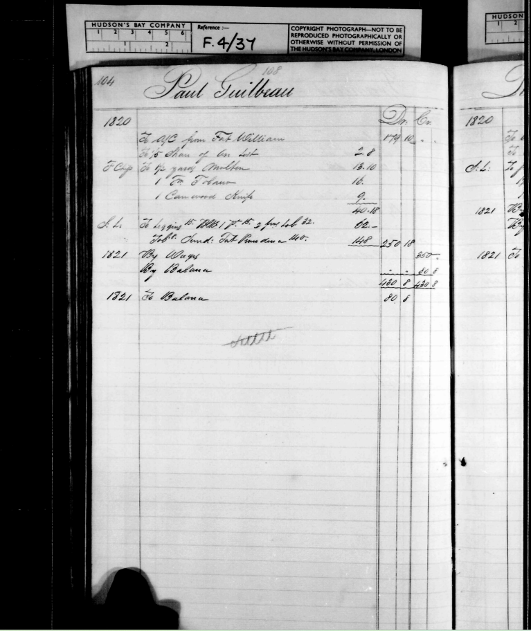 F.4/37 Paul Guilbeau — By Lieut Franklin 100