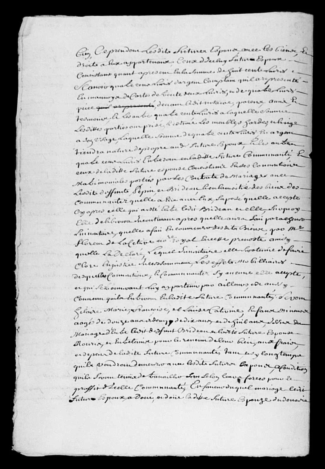 Soudain-Crête marriage contract — page 2
