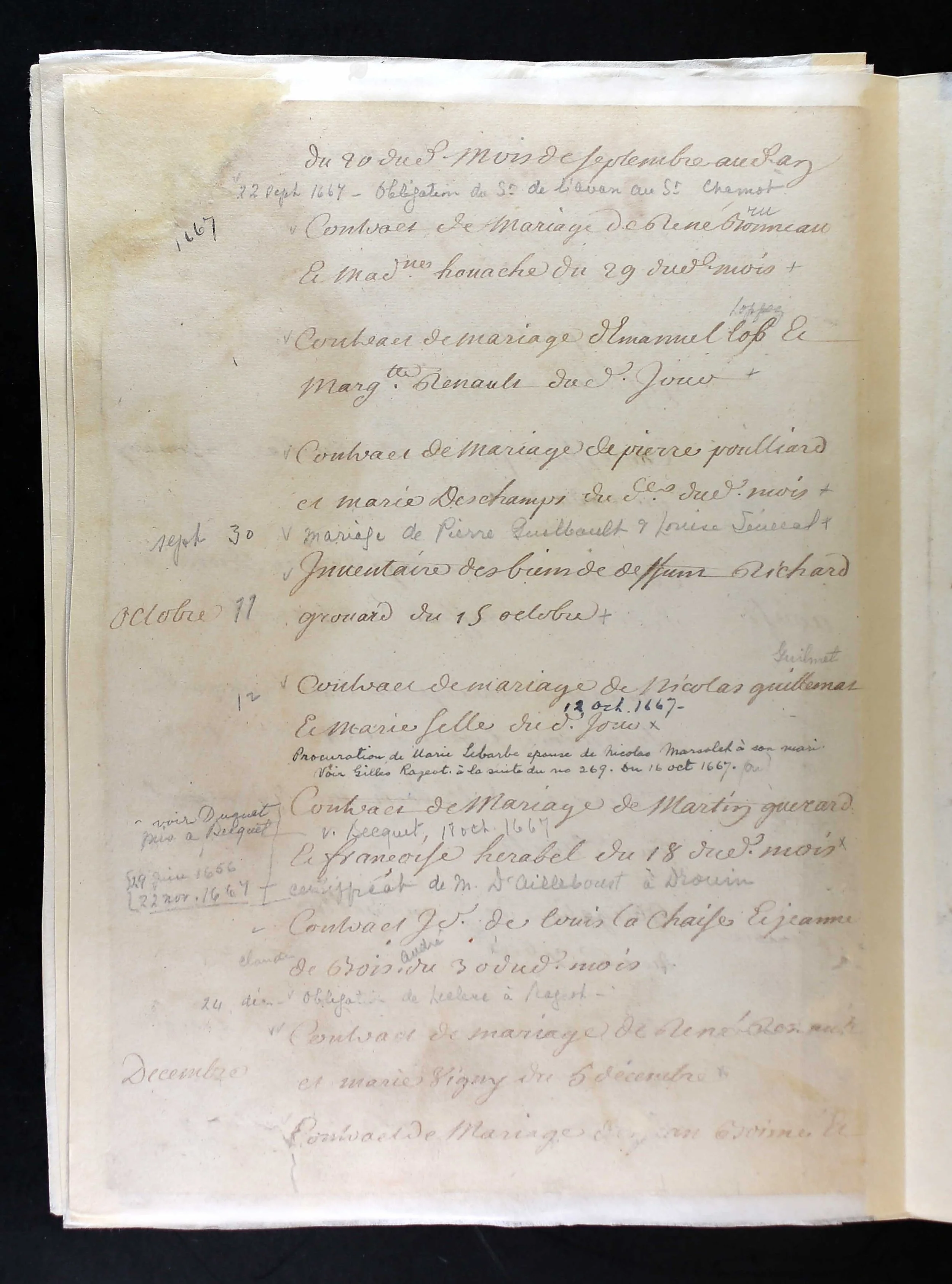 Louise Senécal marriage contract historical document