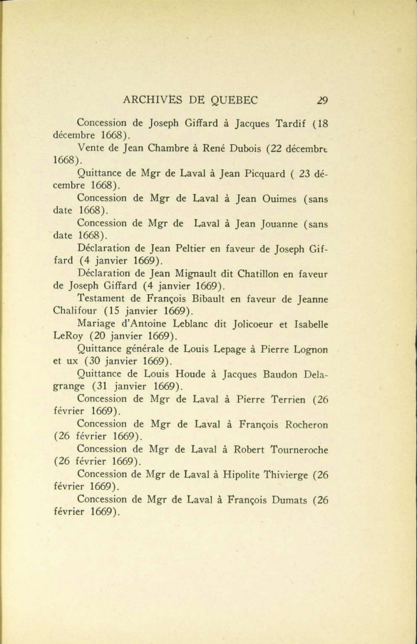 Archives de Québec, Marriage Contract Index