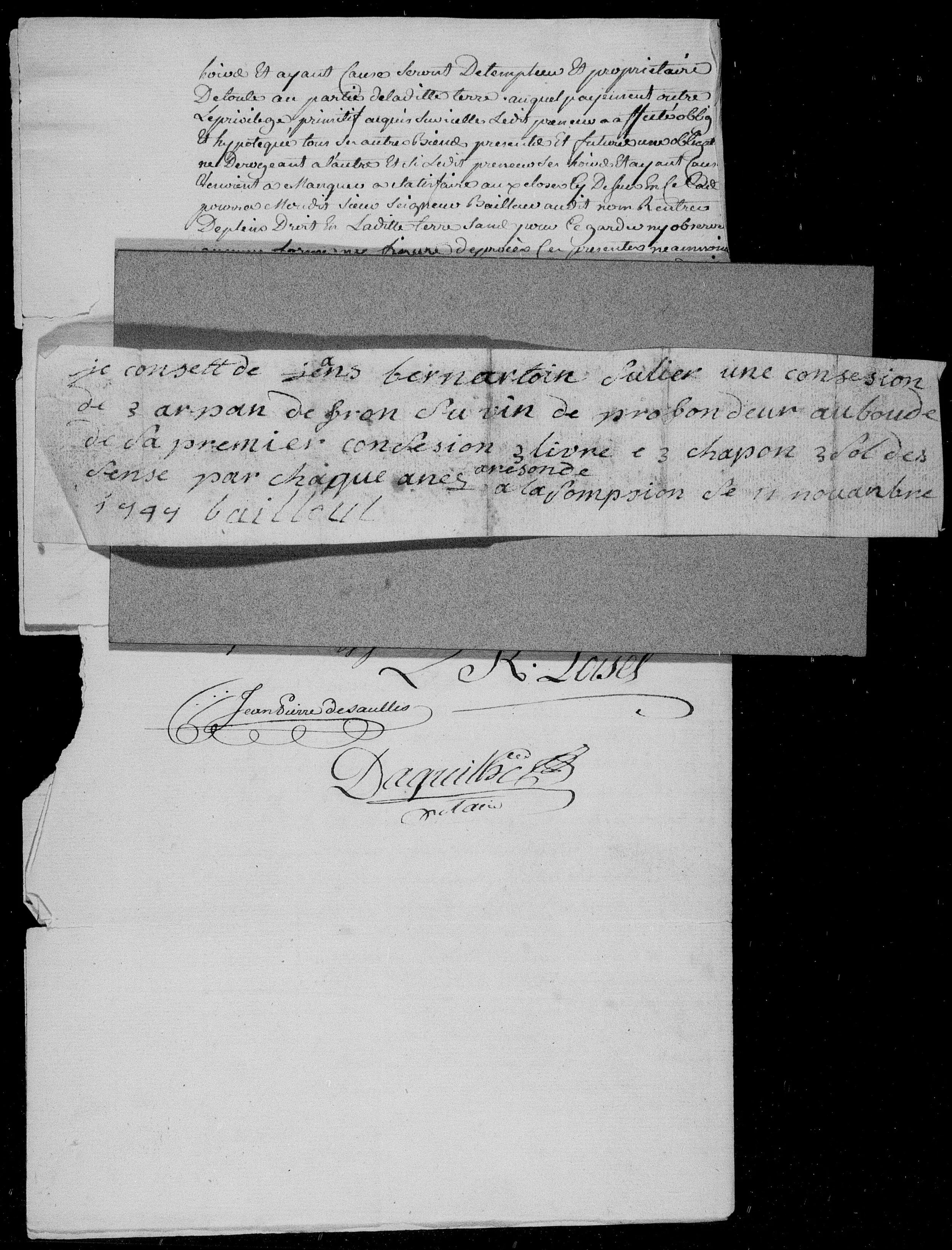Final page of the 1771 concession