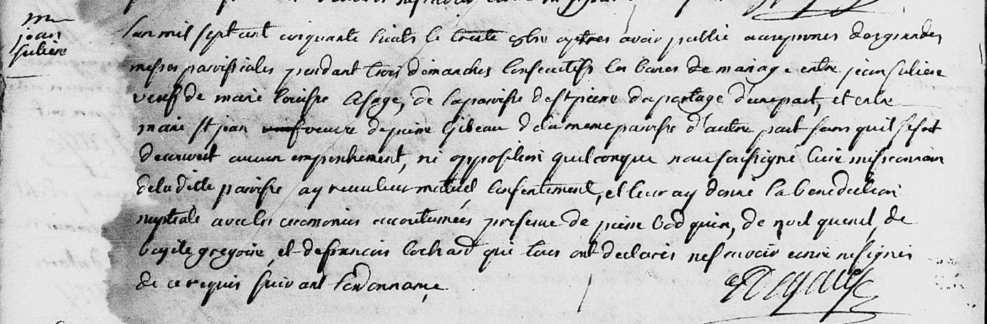 1758 Marriage Record Detail