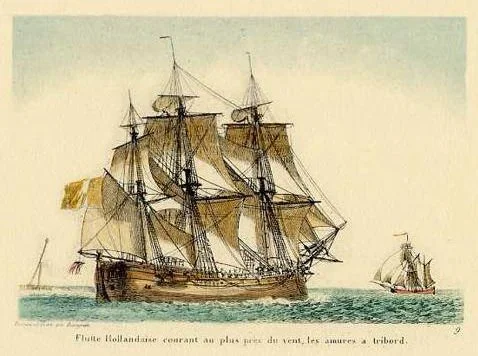 A 17th-century flûte sailing vessel