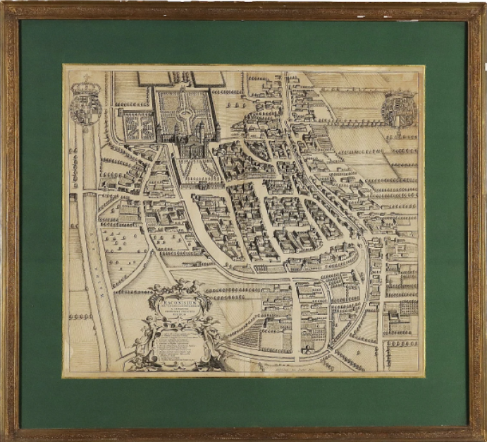 1726 Etching of Racconigi from Theatrum Sabaudiae