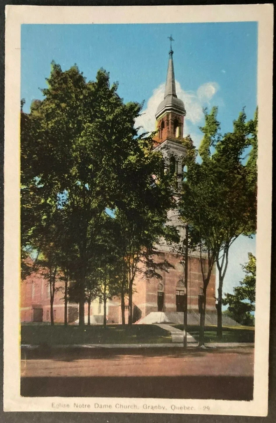 Vintage postcard of Notre-Dame Church, Granby