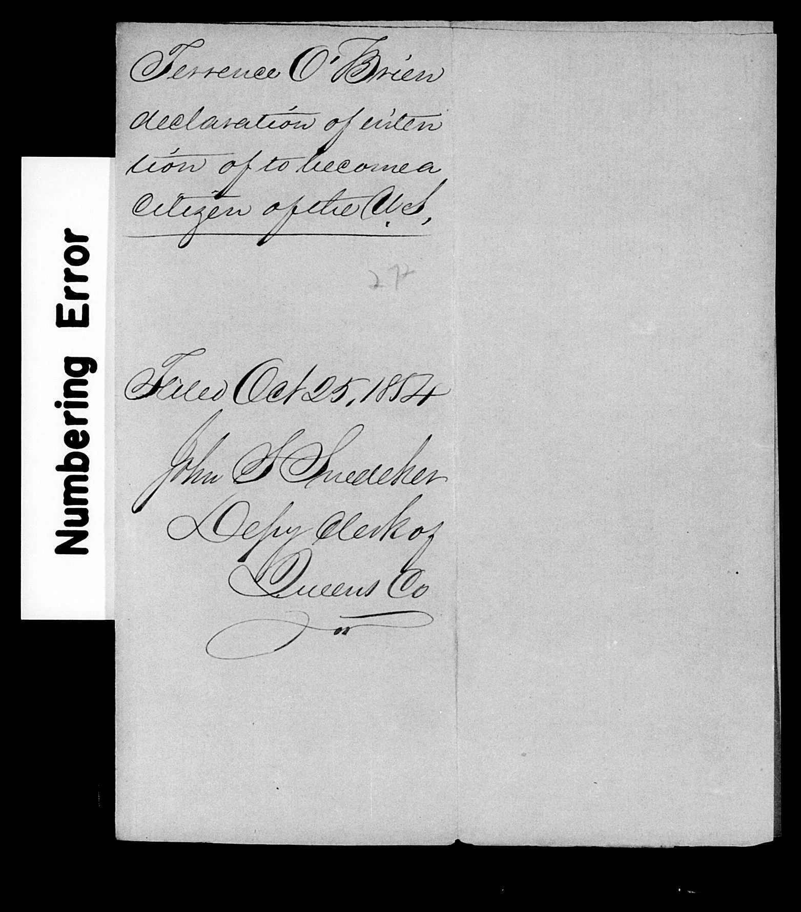 Declaration, signed with his mark