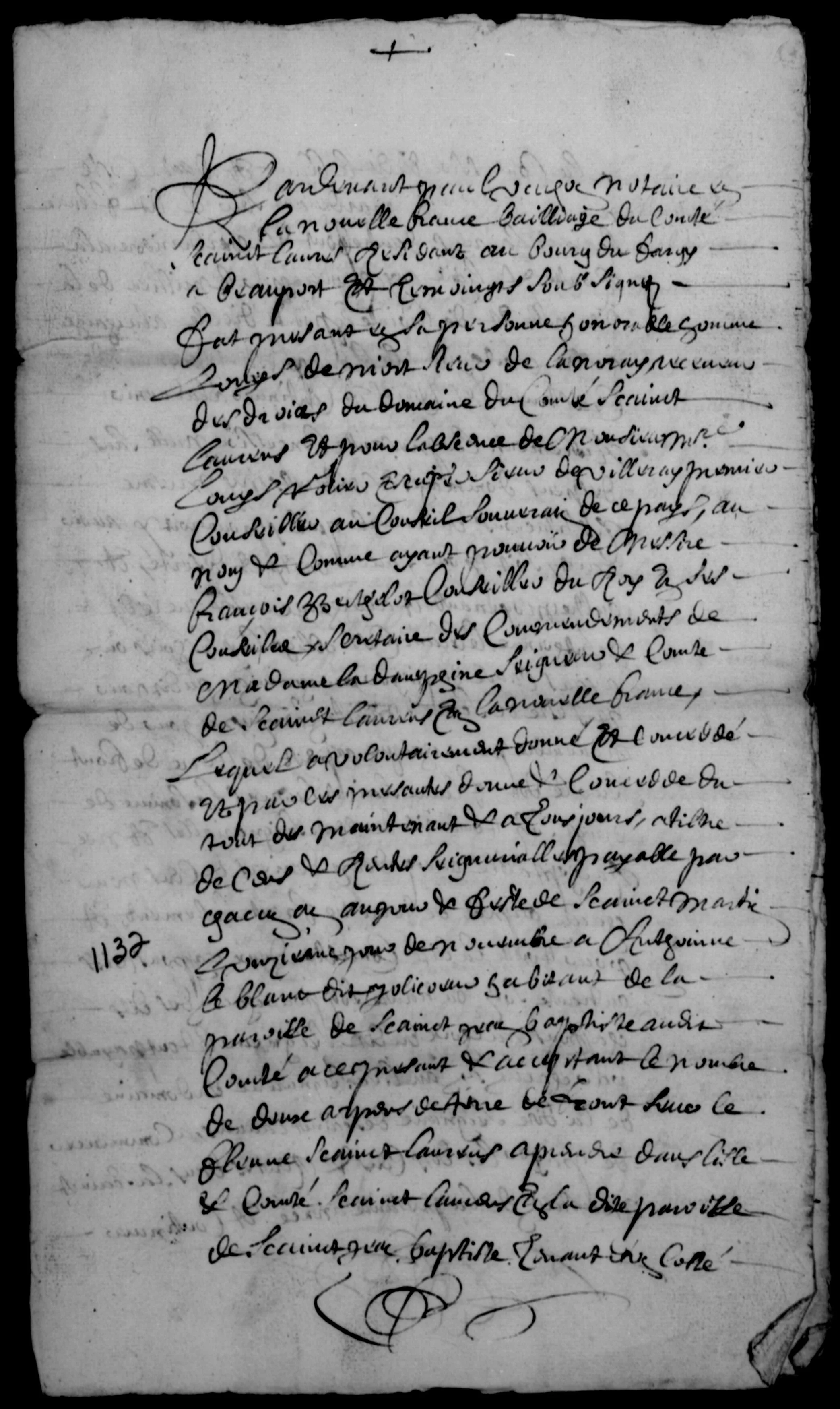 First leaf of the 1687 concession