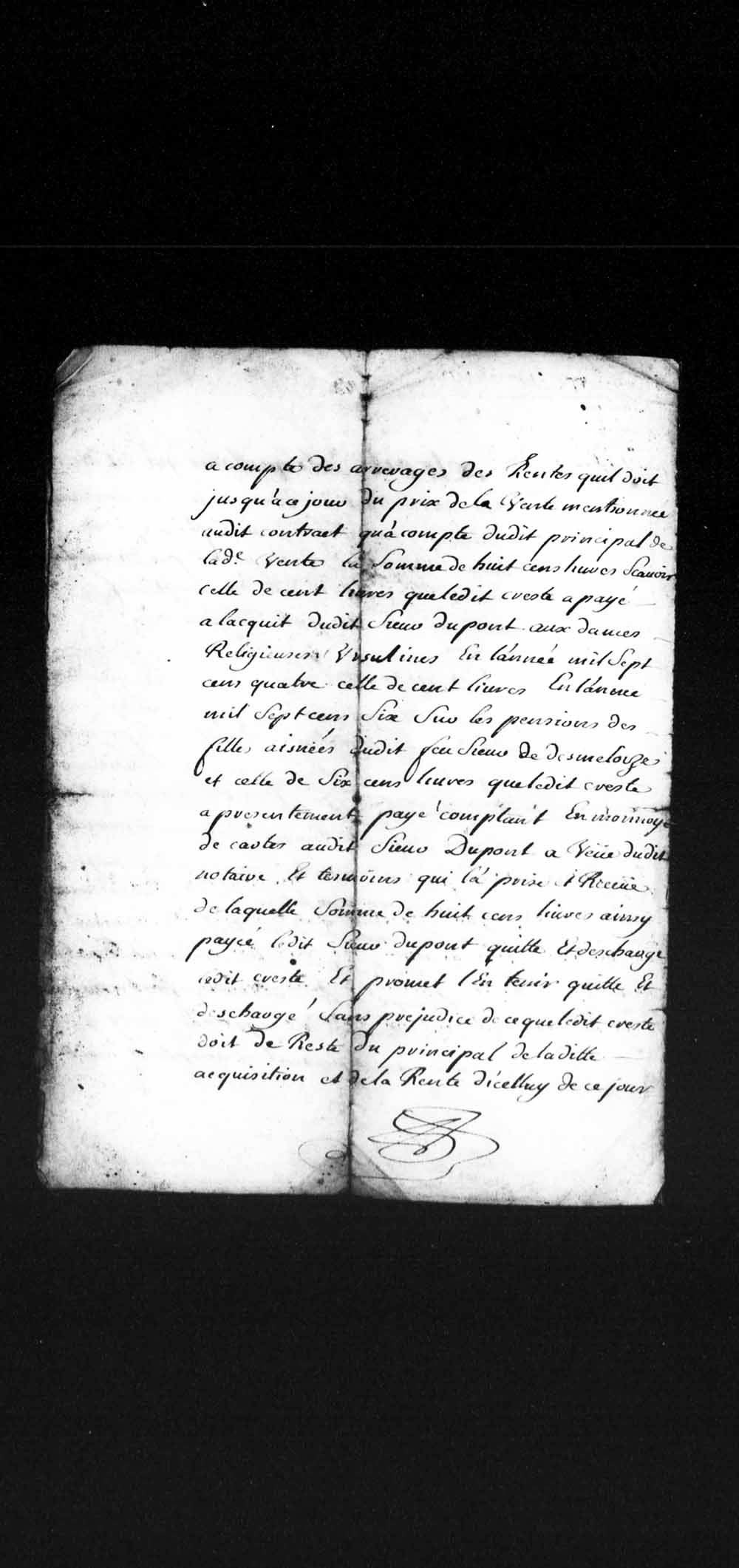 1712 Méloizes receipt, page 2