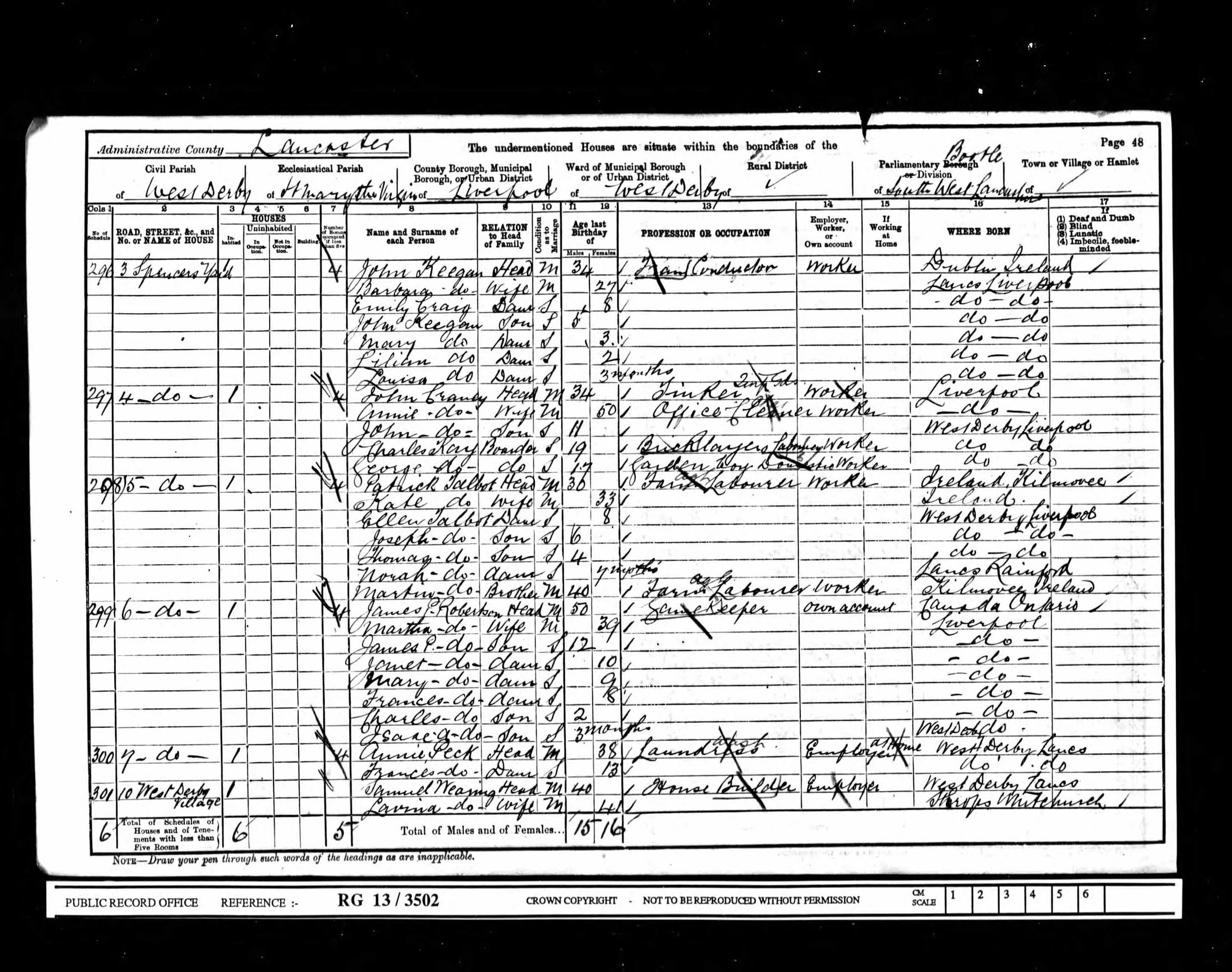1901 Census James Robertson