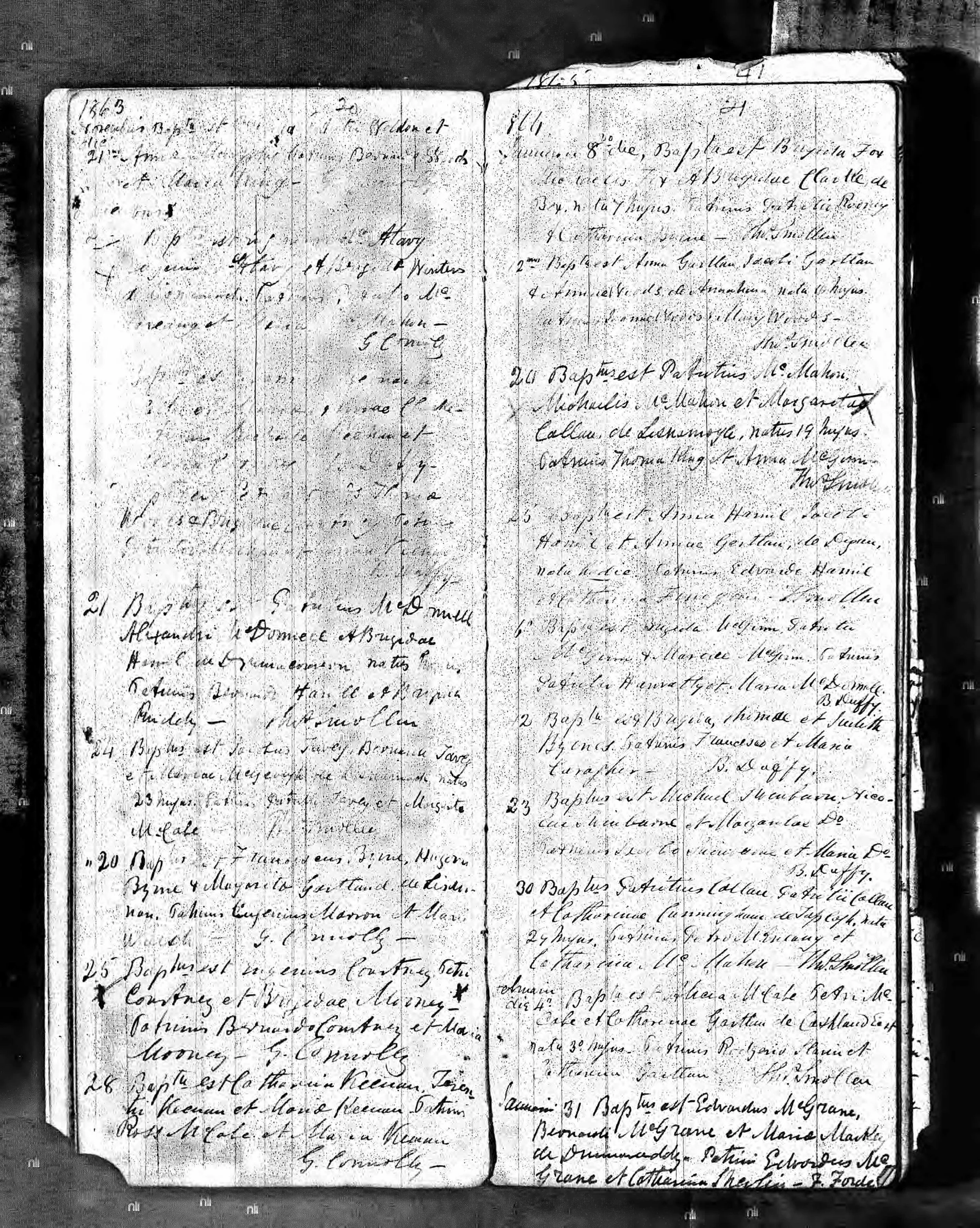 1864 Baptism Register