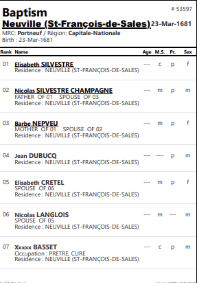 PRDH Baptism Elisabeth