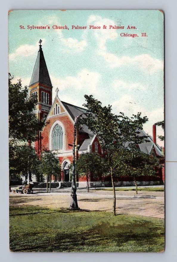 St. Sylvester's Church postcard, 1909