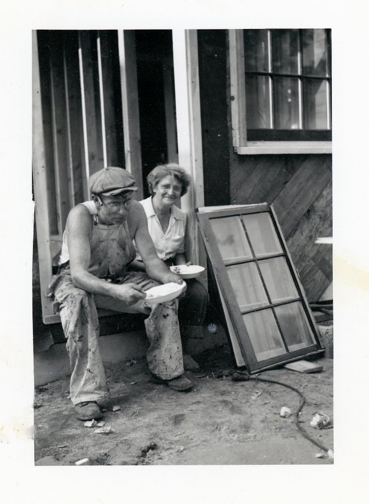 Miles and Lillian during home renovation
