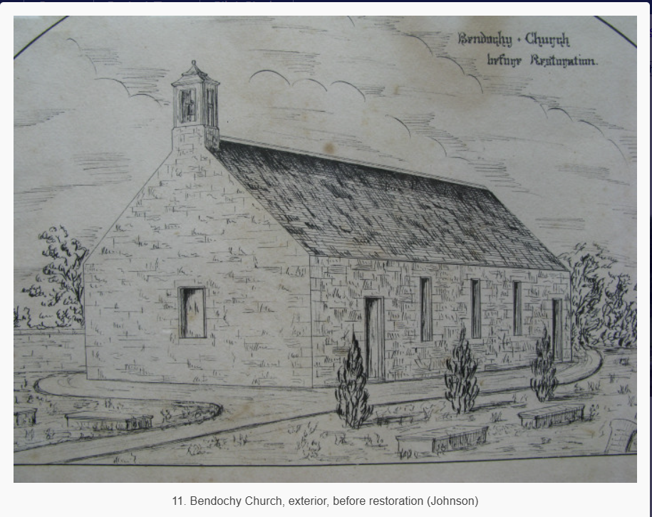 Bendochy Parish Church before the 1885 restoration
