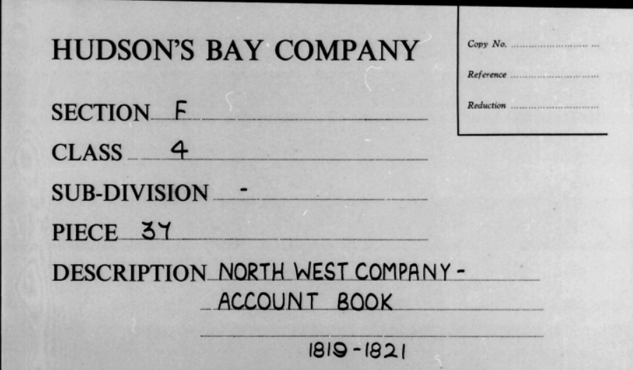 Cover card of HBCA F.4/37
