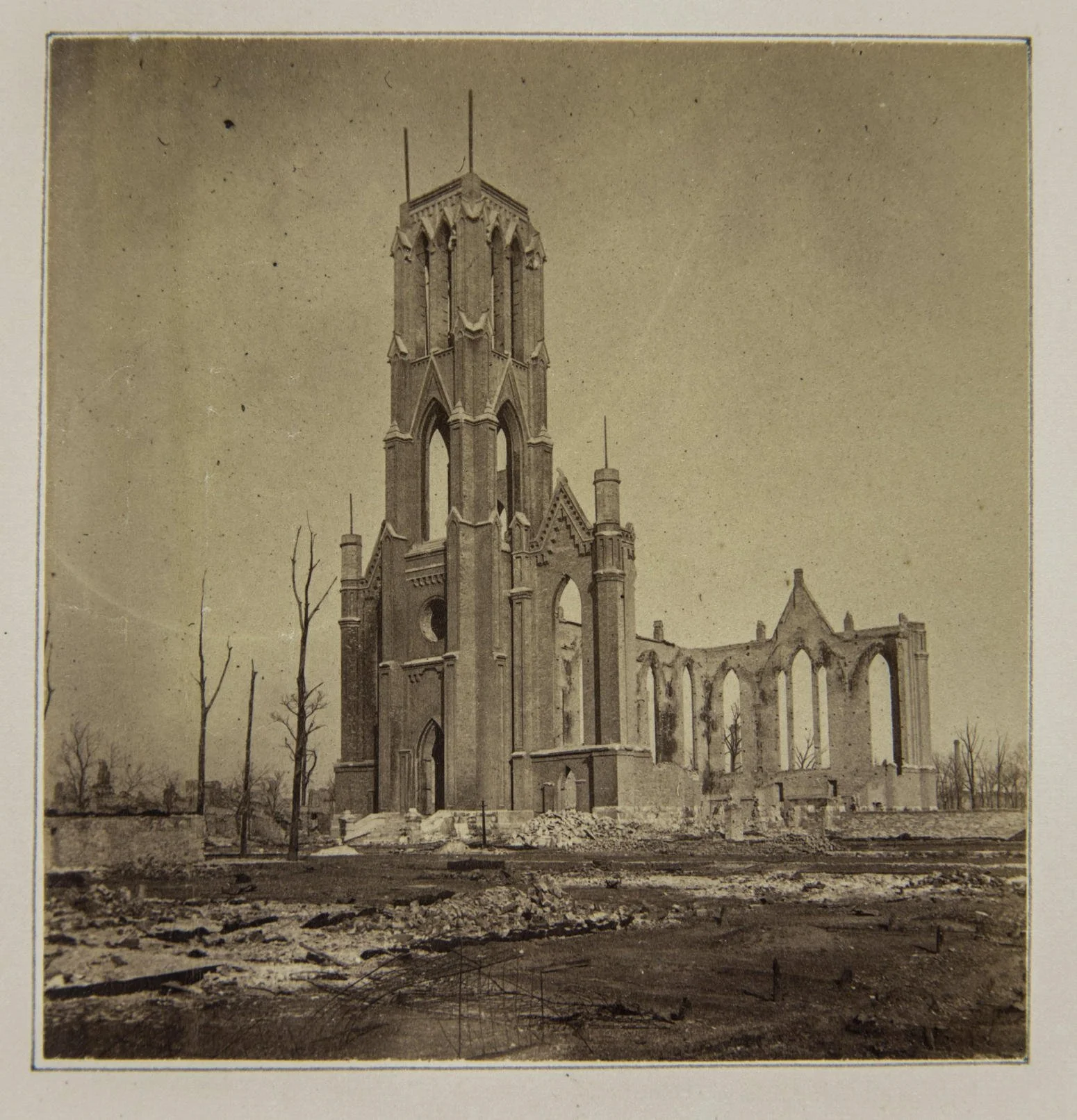 Holy Name Cathedral ruins after the Great Chicago Fire of 1871