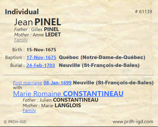 PRDH Individual Jean Pinel