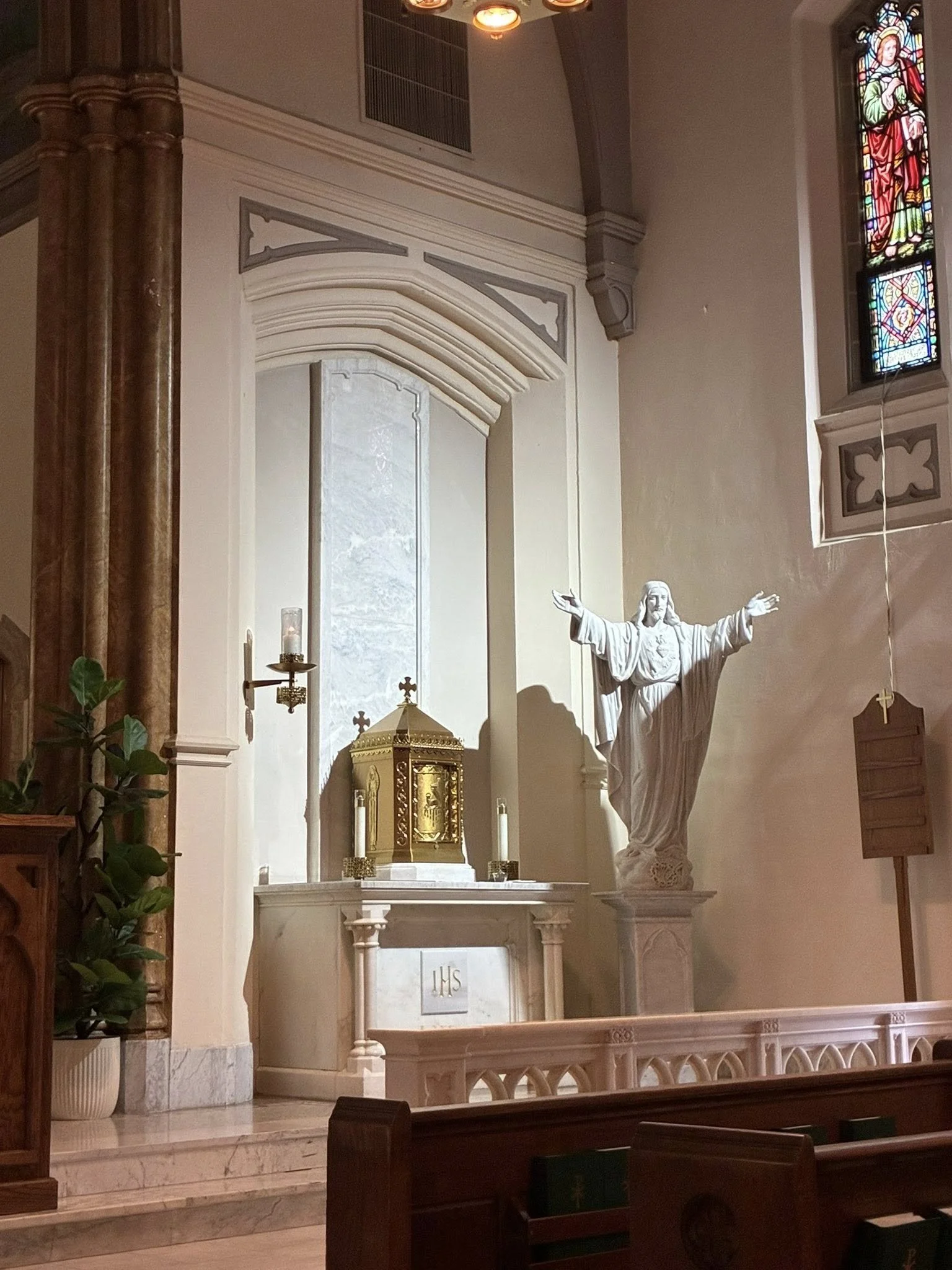 Tabernacle and Sacred Heart statue at St. Aloysius Church