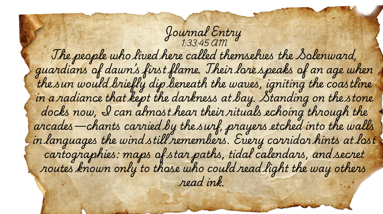 Coastline Remembers — Parchment 2: Fragments of the map began to realign.