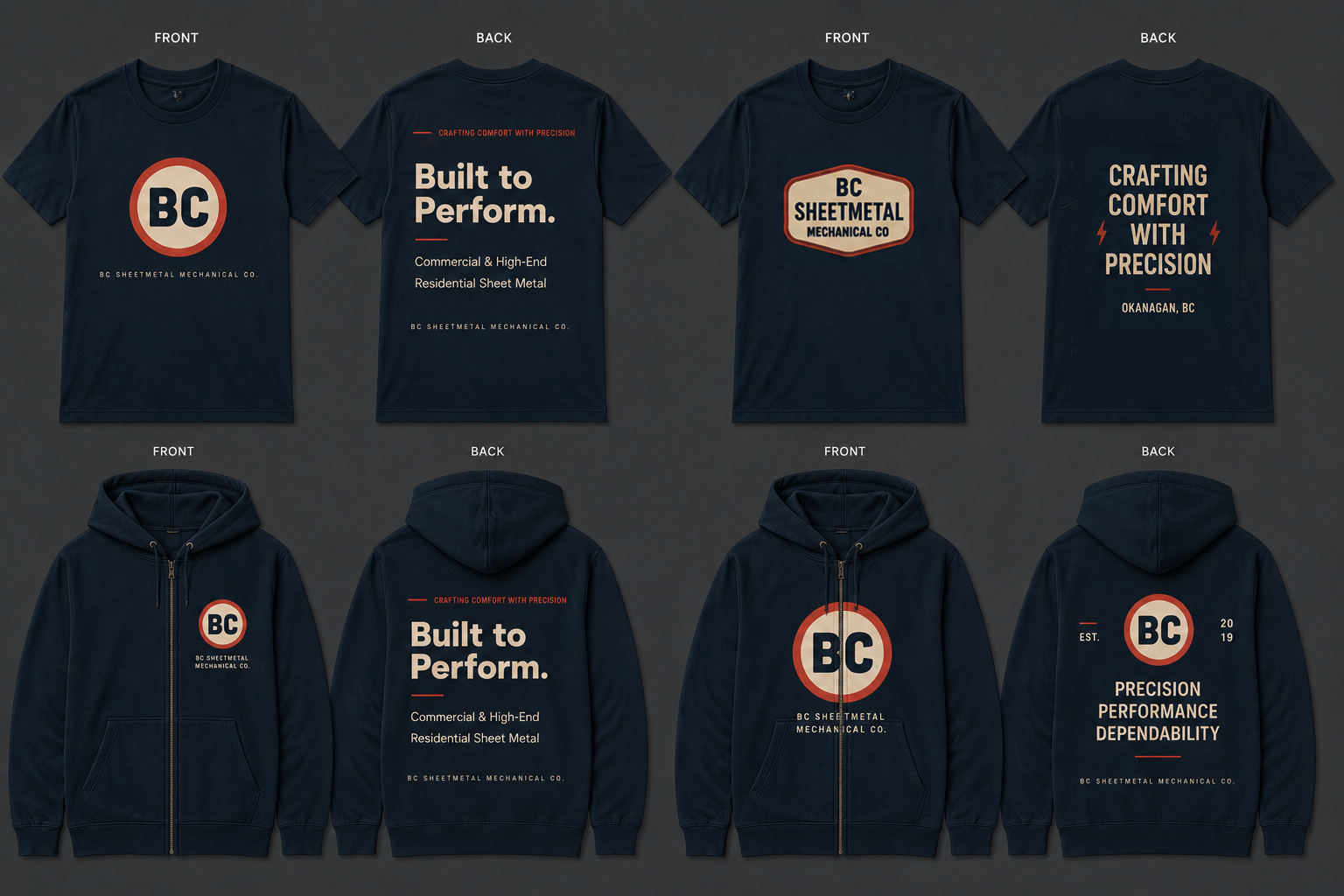 Navy Apparel Mockup