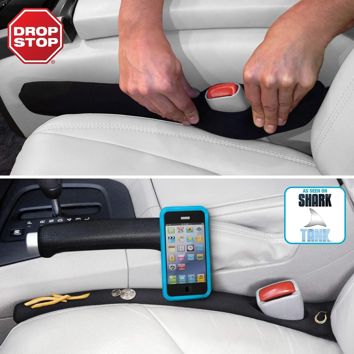 Drop Stop Original Car Seat Gap Filler 2-Pack
