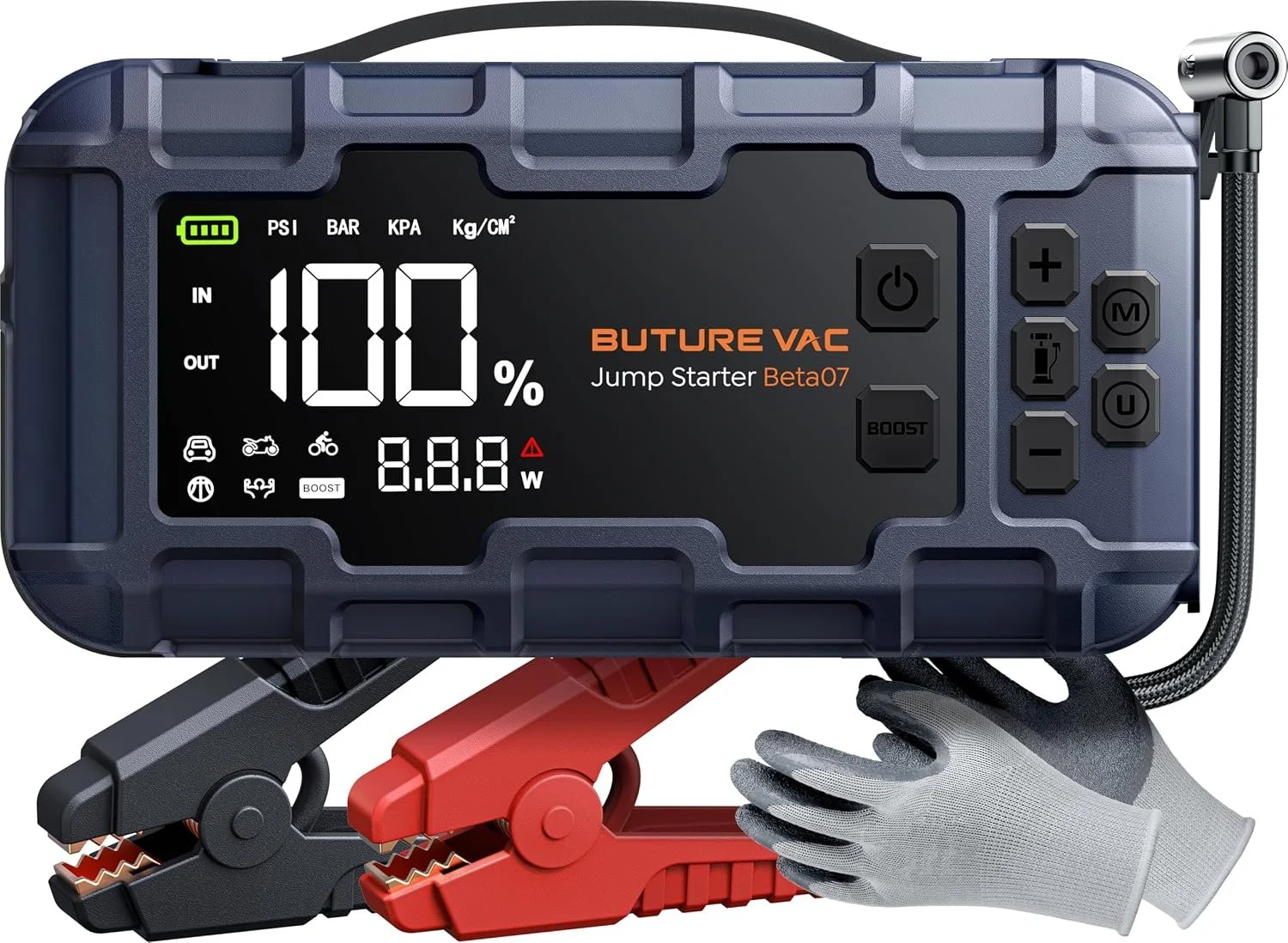 BuTure VAC Beta07 Jump Starter with 160 PSI Air Compressor