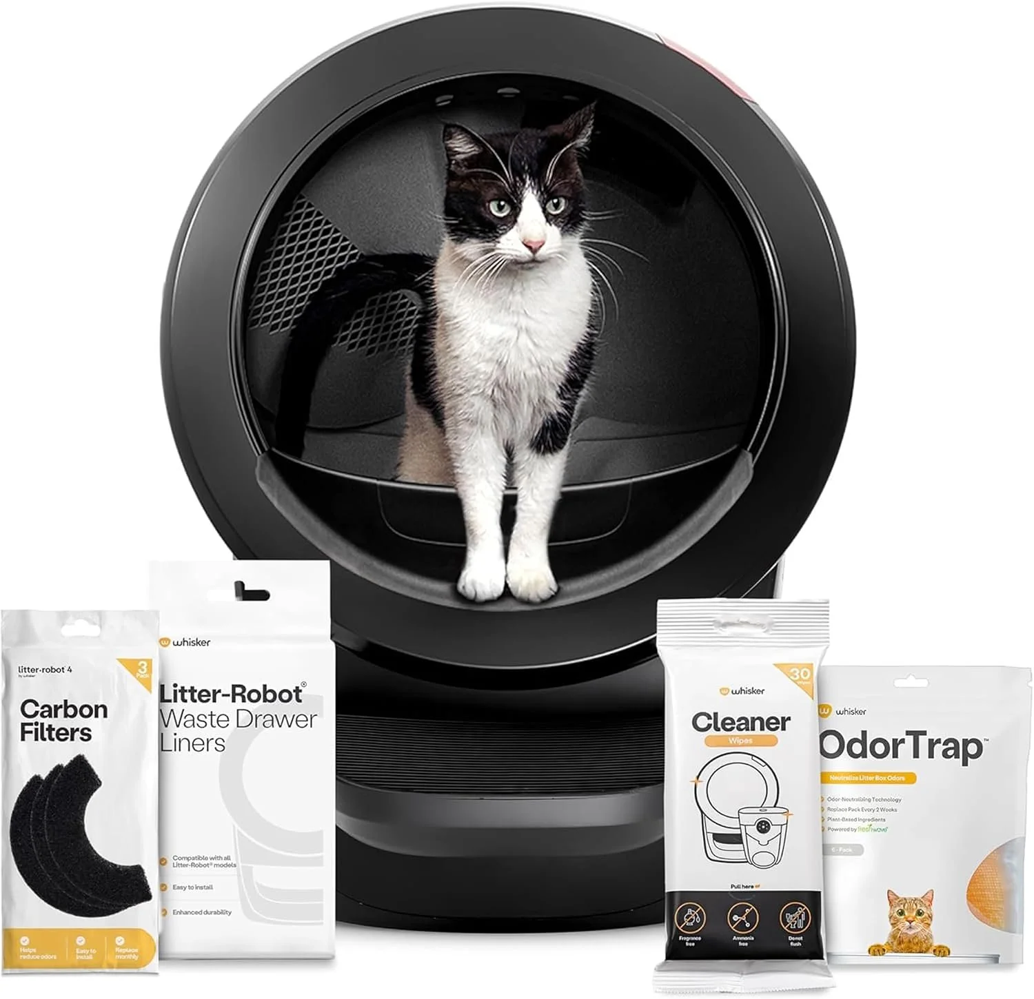 Whisker Litter-Robot 4 Self-Cleaning Litter Box Supply Bundle
