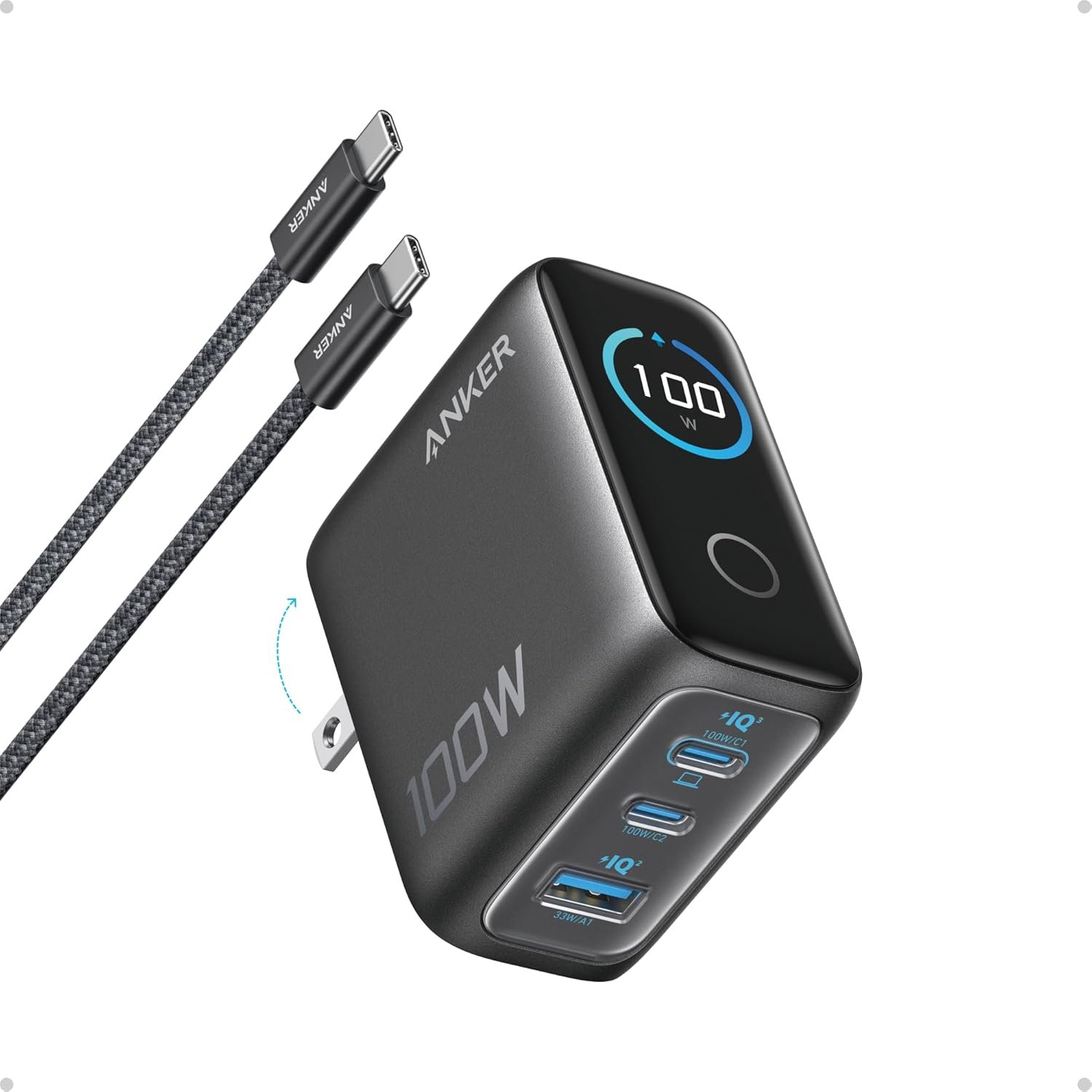 Anker 100W Max USB-C Charger with smart display