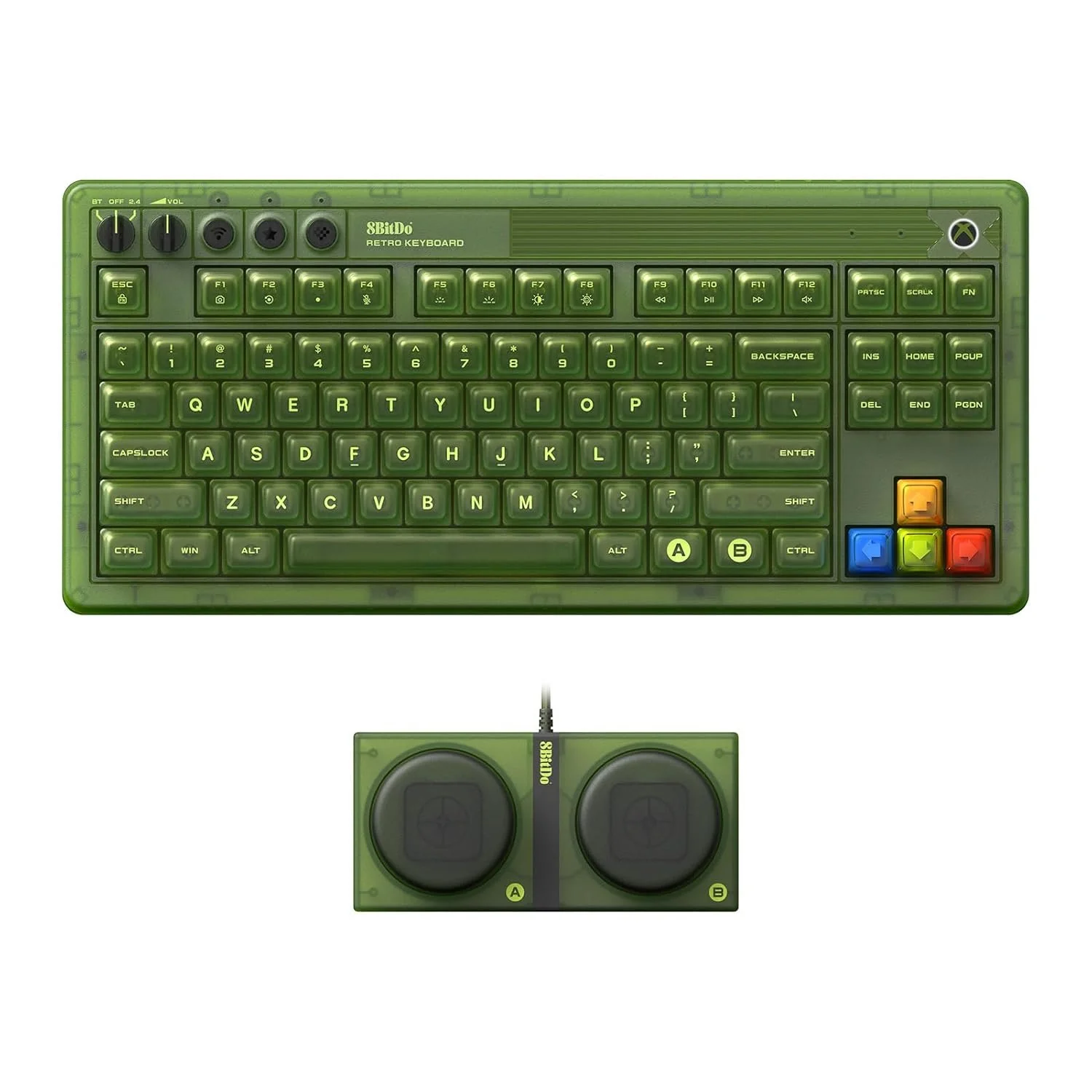 8BitDo Retro 87-Key Wireless RGB Mechanical Gaming Keyboard – Xbox Edition